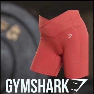 GymShark Women’s Crossover Shorts in Pomegranate Red